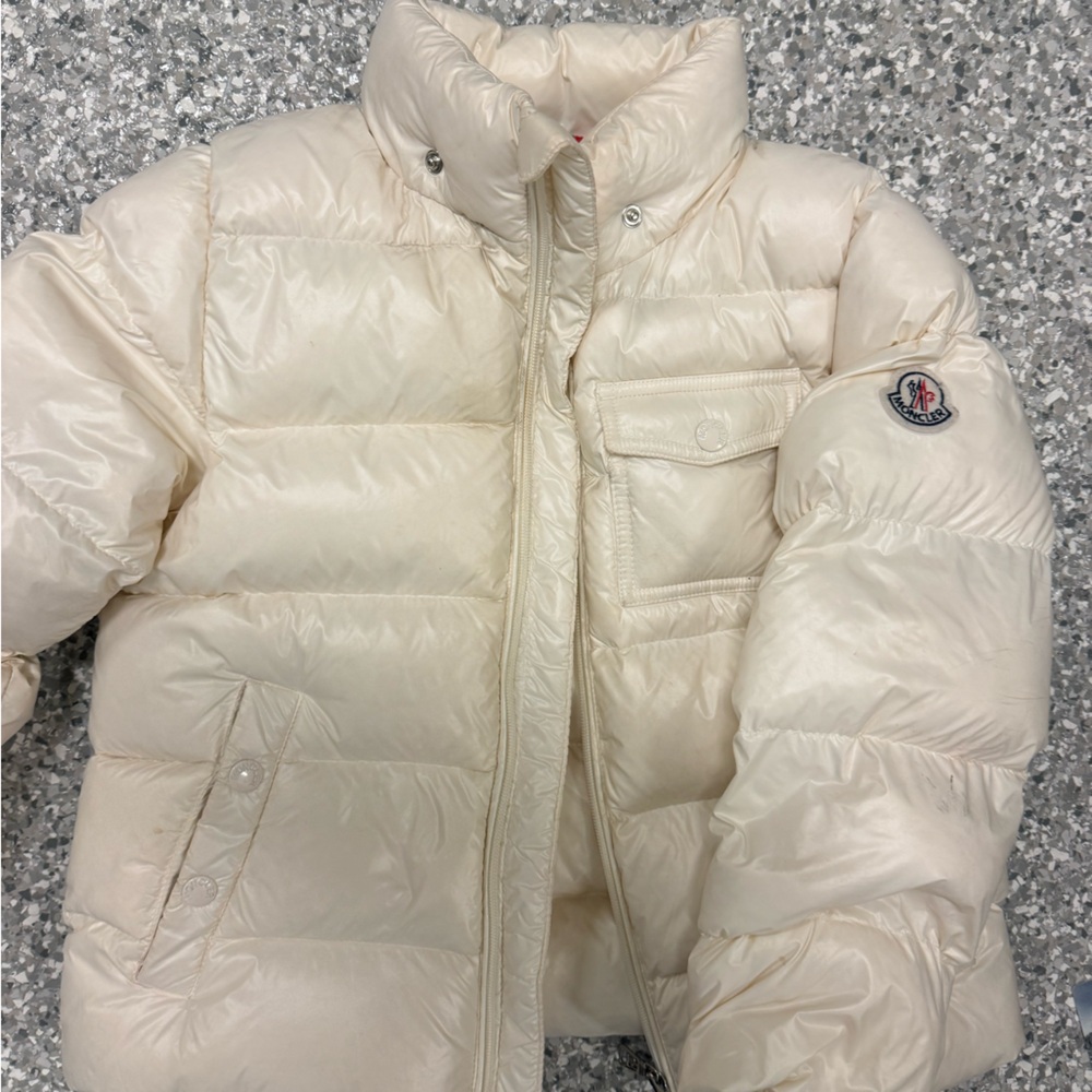 Moncler Kids Cream Puffer Jacket
